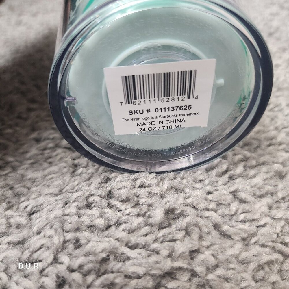 Starbucks Holiday 2022 Enchanted Forrest Venti Tumbler Fox Straw Topper 24oz NEW - Picture 6 of 6